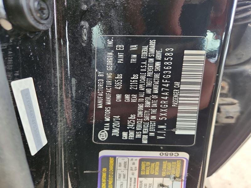 Aukcja sprzedaży 2015 Kia Optima, vin: 5XXGR4A74FG368583, numer aukcji: 66182766