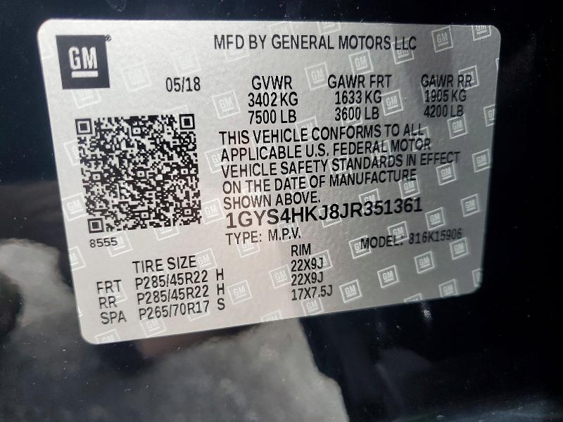 Продажа на аукционе авто 2018 Cadillac Escalade, vin: 1GYS4HKJ8JR351361, номер лота: 65446036