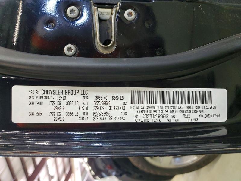 64776606 :رقم المزاد ، 1C6RR7FT2ES226602 vin ، 2014 Ram 1500 مزاد بيع