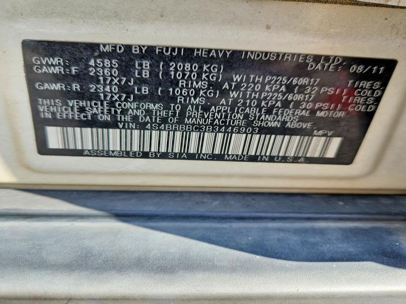 Aukcja sprzedaży 2011 Subaru Outback, vin: 4S4BRBBC3B3446903, numer aukcji: 64822886