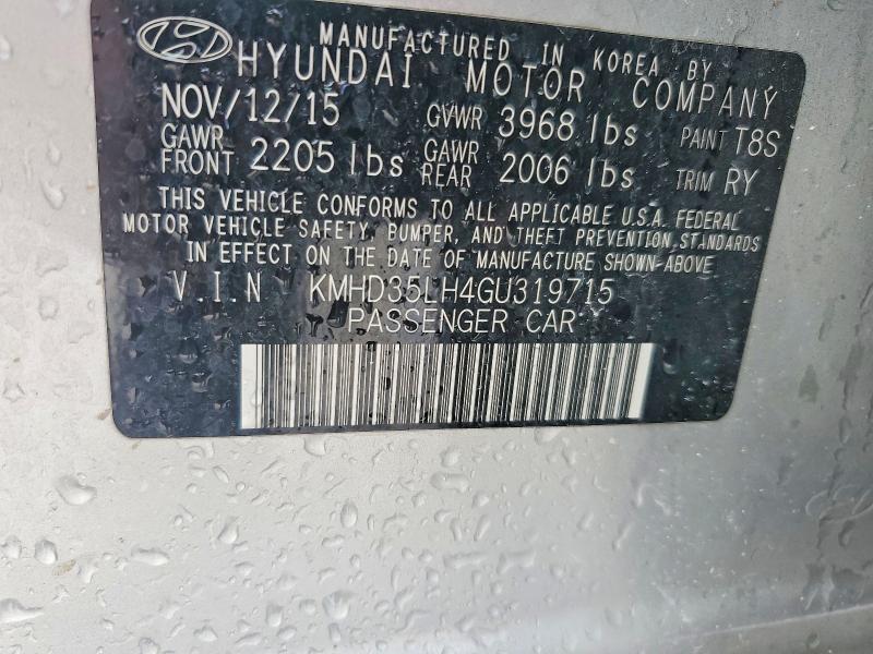 Продаж на аукціоні авто 2016 Hyundai Elantra Gt, vin: KMHD35LH4GU319715, номер лоту: 64468776