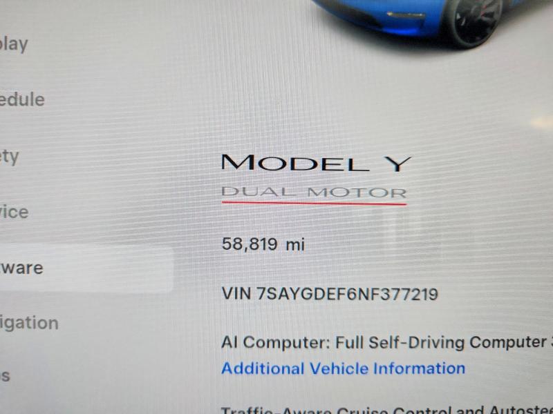 Aukcja sprzedaży 2022 Tesla Model Y, vin: 7SAYGDEF6NF377219, numer aukcji: 65667706