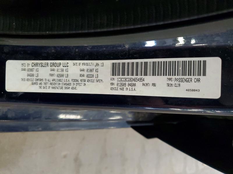 Aukcja sprzedaży 2013 Chrysler 200, vin: 1C3CCBCG9DN654954, numer aukcji: 65698676