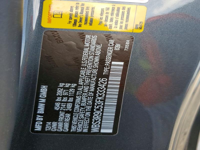 Aukcja sprzedaży 2015 Bmw M4, vin: WBS3R9C53FK333426, numer aukcji: 63792036