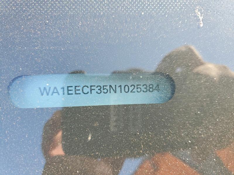 63431626 :رقم المزاد ، WA1EECF35N1025384 vin ، 2022 Audi Q3 مزاد بيع