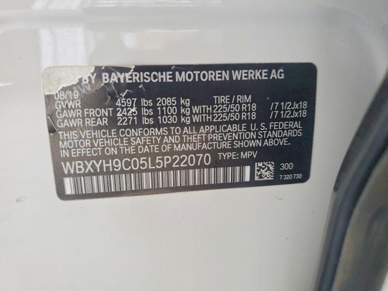 2020 Bmw X2 მანქანა იყიდება აუქციონზე, vin: WBXYH9C05L5P22070, აუქციონის ნომერი: 64211816