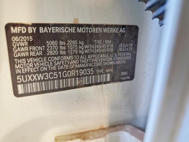 Продаж на аукціоні авто 2016 Bmw X4, vin: 5UXXW3C51G0R19035, номер лоту: 64411066