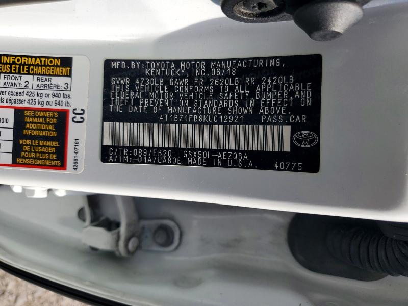 Aukcja sprzedaży 2019 Toyota Avalon, vin: 4T1BZ1FB8KU012921, numer aukcji: 65538416