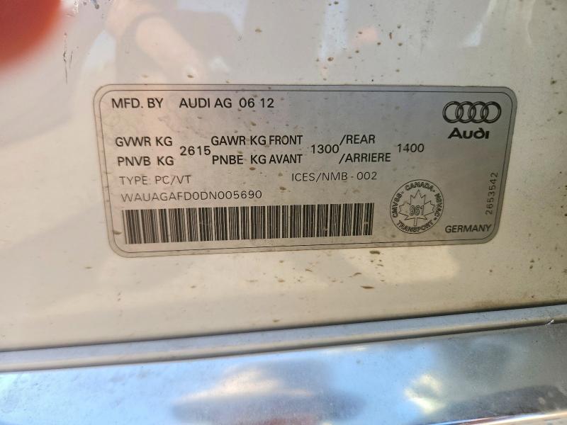 Продажа на аукционе авто 2013 Audi A8, vin: WAUAGAFD0DN005690, номер лота: 66398576