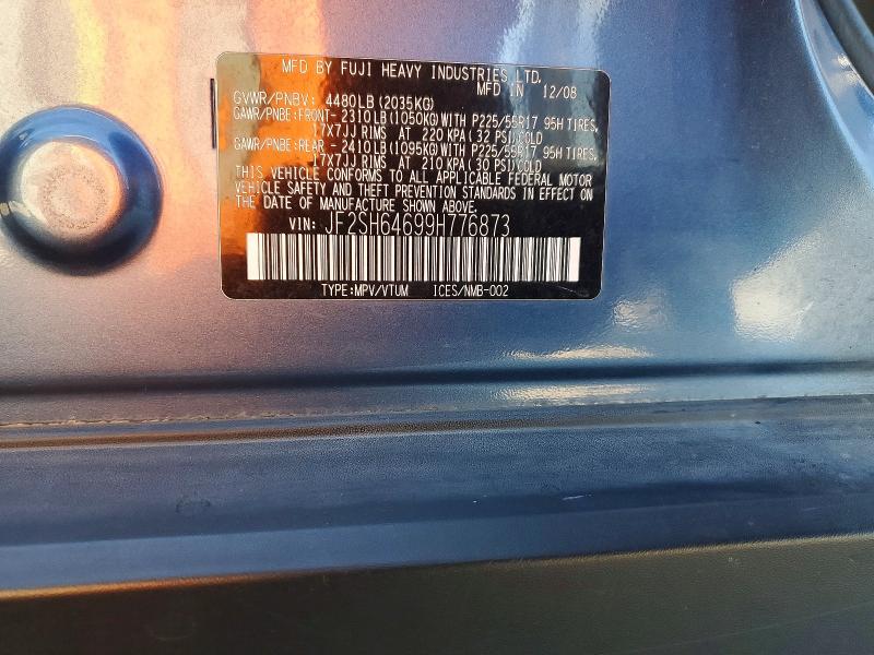 Aukcja sprzedaży 2009 Subaru Forester, vin: JF2SH64699H776873, numer aukcji: 63865636