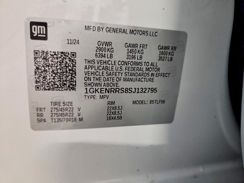 Aukcja sprzedaży 2025 Gmc Acadia, vin: 1GKENRRS8SJ132795, numer aukcji: 63578046