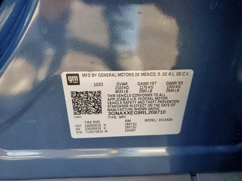 Продажа на аукционе авто 2024 Chevrolet Equinox, vin: 3GNAXXEG9RL208710, номер лота: 64079536