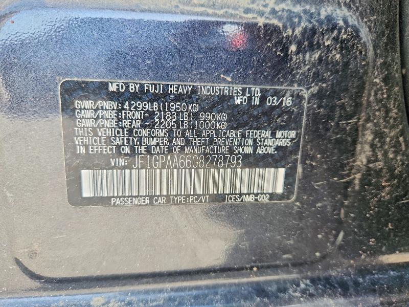 Продаж на аукціоні авто 2016 Subaru Impreza, vin: JF1GPAA66G8278793, номер лоту: 65277386