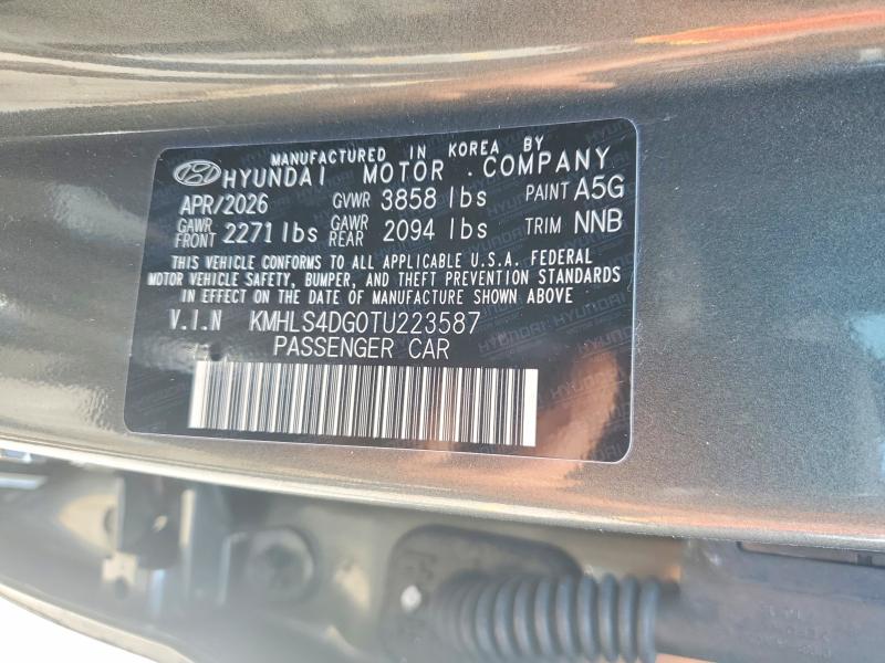 Aukcja sprzedaży 2026 Hyundai Elantra, vin: KMHLS4DG0TU223587, numer aukcji: 64503116