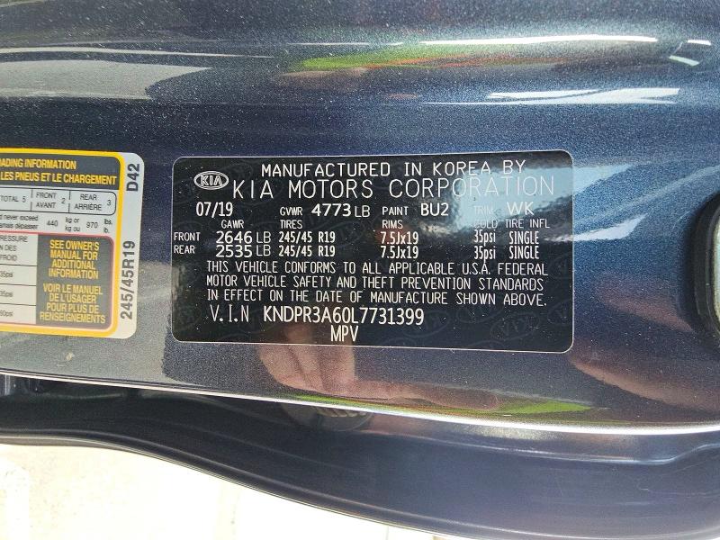 Продажа на аукционе авто 2020 Kia Sportage, vin: KNDPR3A60L7731399, номер лота: 67045716
