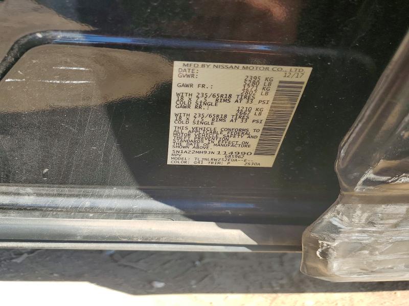 Продаж на аукціоні авто 2018 Nissan Murano, vin: 5N1AZ2MH9JN114990, номер лоту: 66936846