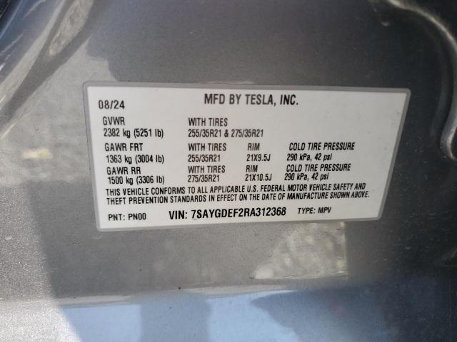 Aukcja sprzedaży 2024 Tesla Model Y, vin: 7SAYGDEF2RA312368, numer aukcji: 66090566