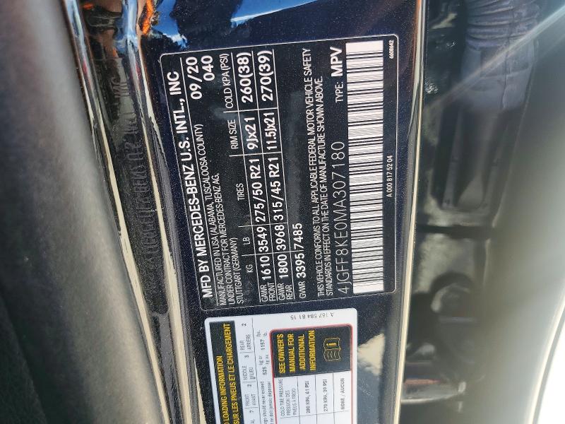 Продажа на аукционе авто 2021 Mercedes-benz Gls, vin: 4JGFF8KE0MA307180, номер лота: 64716816