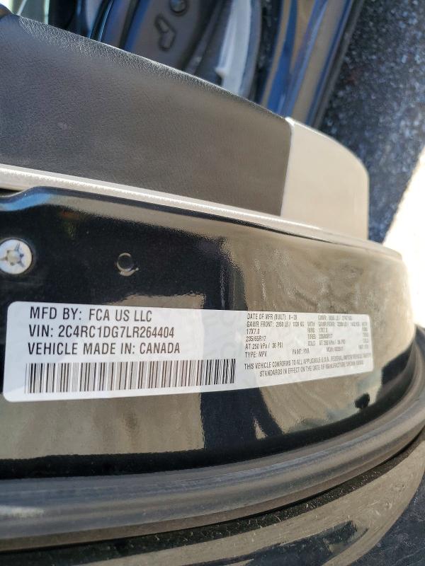 65936906 :رقم المزاد ، 2C4RC1DG7LR264404 vin ، 2020 Chrysler Voyager مزاد بيع