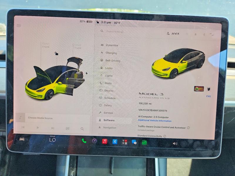 2019 Tesla Model 3 მანქანა იყიდება აუქციონზე, vin: 5YJ3E1EA6KF305075, აუქციონის ნომერი: 65504056