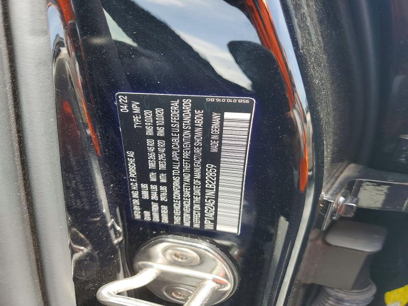 Aukcja sprzedaży 2022 Porsche Macan, vin: WP1AG2A51NLB22859, numer aukcji: 63501926