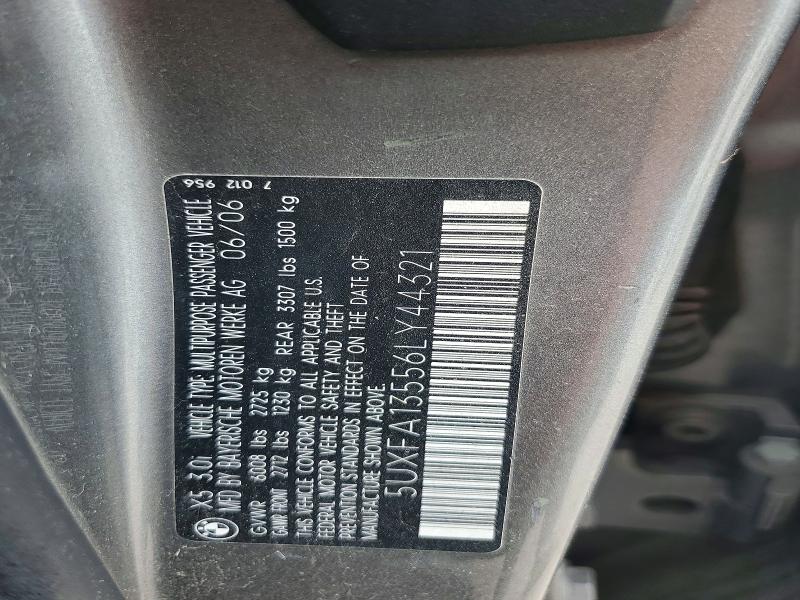 Aukcja sprzedaży 2006 Bmw X5, vin: 5UXFA13556LY44321, numer aukcji: 65014126