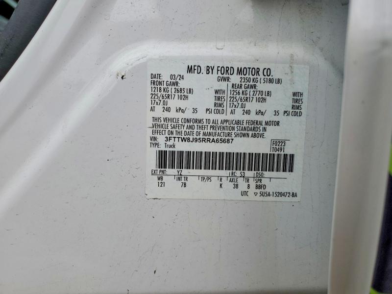 Продажа на аукционе авто 2024 Ford Maverick, vin: 3FTTW8J95RRA65687, номер лота: 63336146