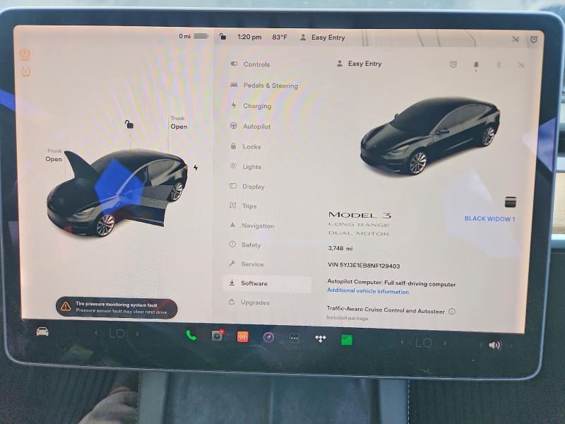 Aukcja sprzedaży 2022 Tesla Model 3, vin: 5YJ3E1EB8NF129403, numer aukcji: 63731356