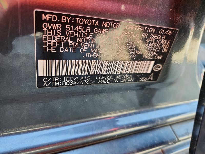 Aukcja sprzedaży 2006 Lexus Ls, vin: JTHBN36FX65044069, numer aukcji: 63585776