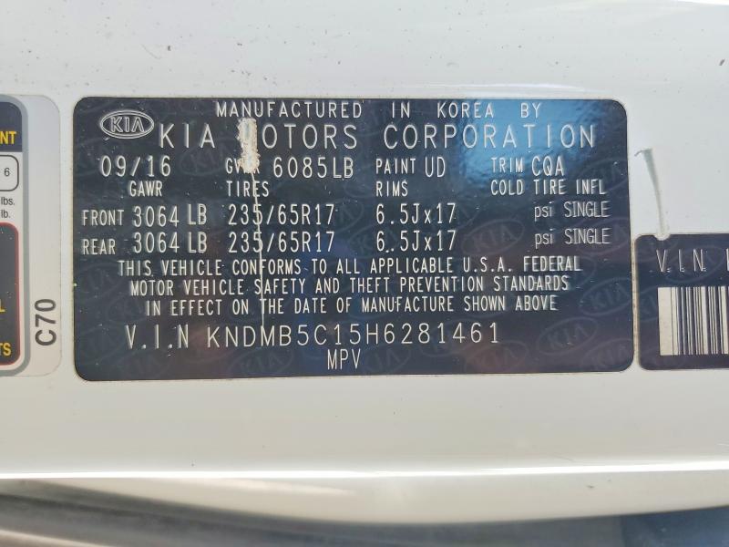 Продаж на аукціоні авто 2017 Kia Sedona, vin: KNDMB5C15H6281461, номер лоту: 65241096