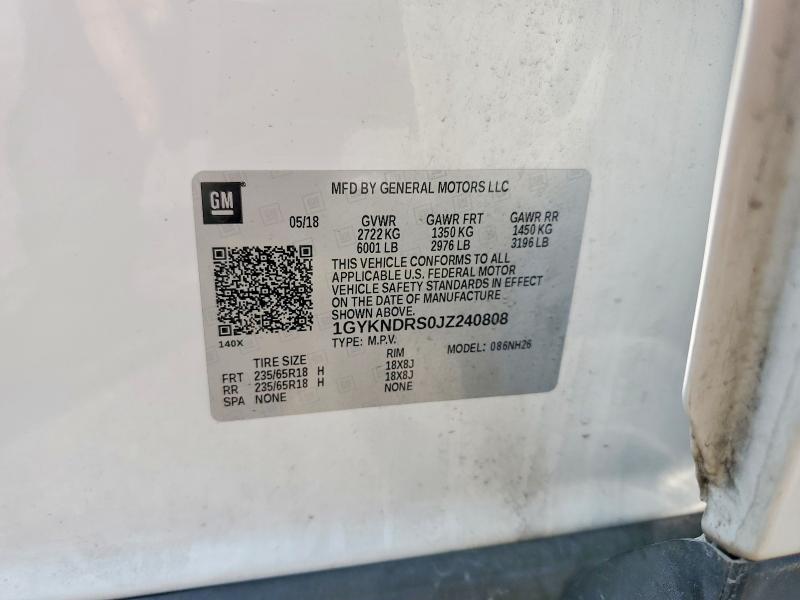 Продаж на аукціоні авто 2018 Cadillac Xt5, vin: 1GYKNDRS0JZ240808, номер лоту: 64549666