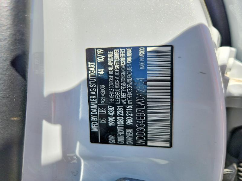 Продажа на аукционе авто 2020 Mercedes-benz A, vin: WDD3G4EB7LW042554, номер лота: 66036766