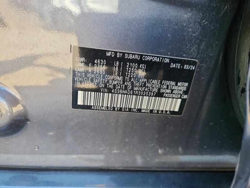 Aukcja sprzedaży 2024 Subaru Legacy, vin: 4S3BWAD61R3025397, numer aukcji: 63843796