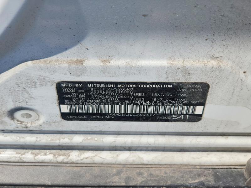 Aukcja sprzedaży 2020 Mitsubishi Outlander, vin: JA4AD3A39LZ033527, numer aukcji: 66691496
