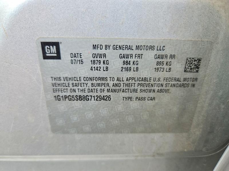 Продажа на аукционе авто 2016 Chevrolet Cruze Limited, vin: 1G1PG5SB8G7129426, номер лота: 64970466