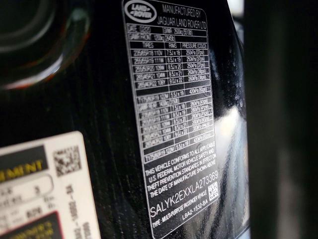 Aukcja sprzedaży 2020 Land Rover Range Rover Velar, vin: SALYK2EXXLA273369, numer aukcji: 67115456
