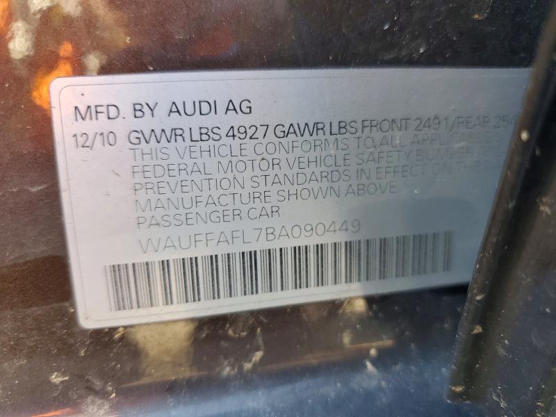 Aukcja sprzedaży 2011 Audi A4, vin: WAUFFAFL7BA090449, numer aukcji: 66442296
