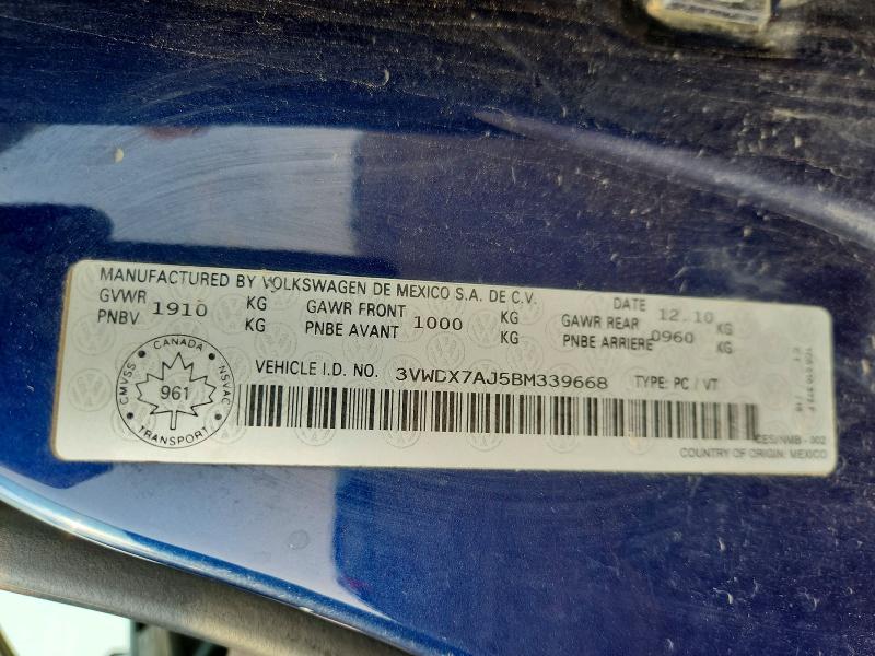 Aukcja sprzedaży 2011 Volkswagen Jetta, vin: 3VWDX7AJ5BM339668, numer aukcji: 64072316