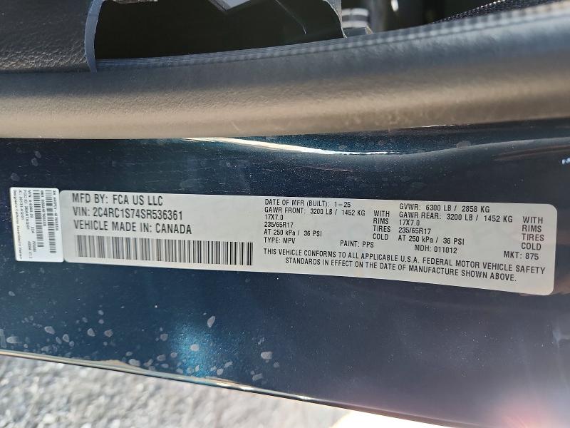 Aukcja sprzedaży 2025 Chrysler Pacifica, vin: 2C4RC1S74SR536361, numer aukcji: 66163236