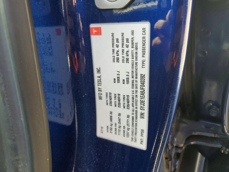 65398066 :رقم المزاد ، 5YJ3E1EA9JF040392 vin ، 2018 Tesla Model 3 مزاد بيع