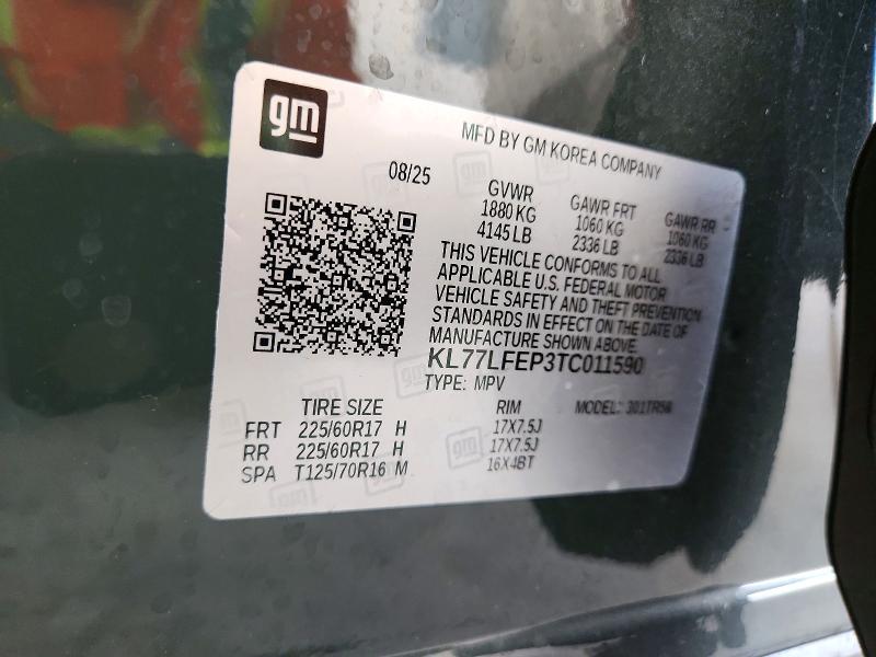 64638266 :رقم المزاد ، KL77LFEP3TC011590 vin ، 2026 Chevrolet Trax مزاد بيع