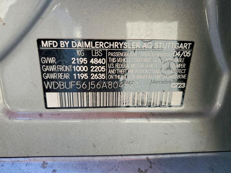 Продаж на аукціоні авто 2006 Mercedes-benz E, vin: WDBUF56J56A804521, номер лоту: 64689656