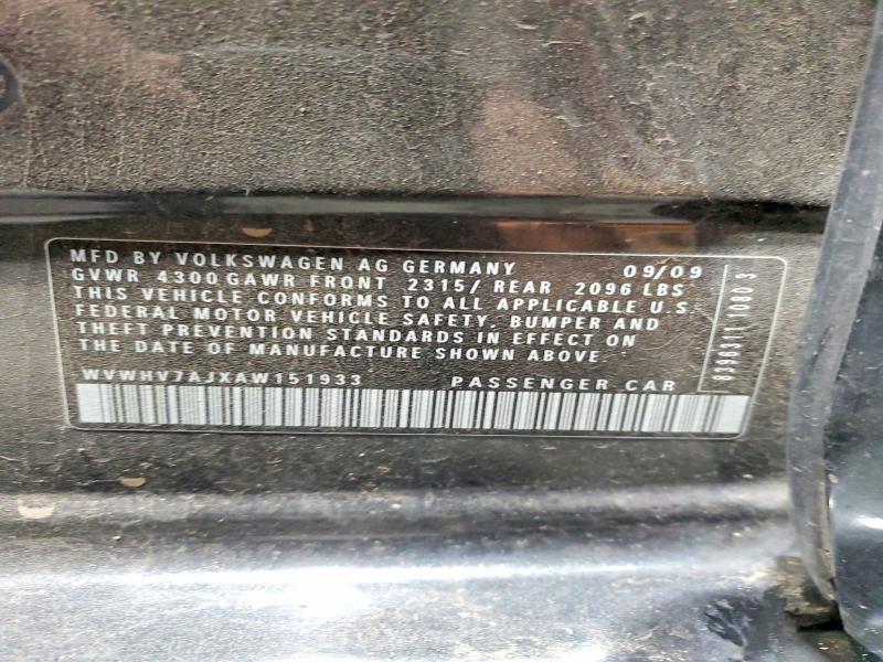 Продажа на аукционе авто 2010 Volkswagen Gti, vin: WVWHV7AJXAW151933, номер лота: 64951456