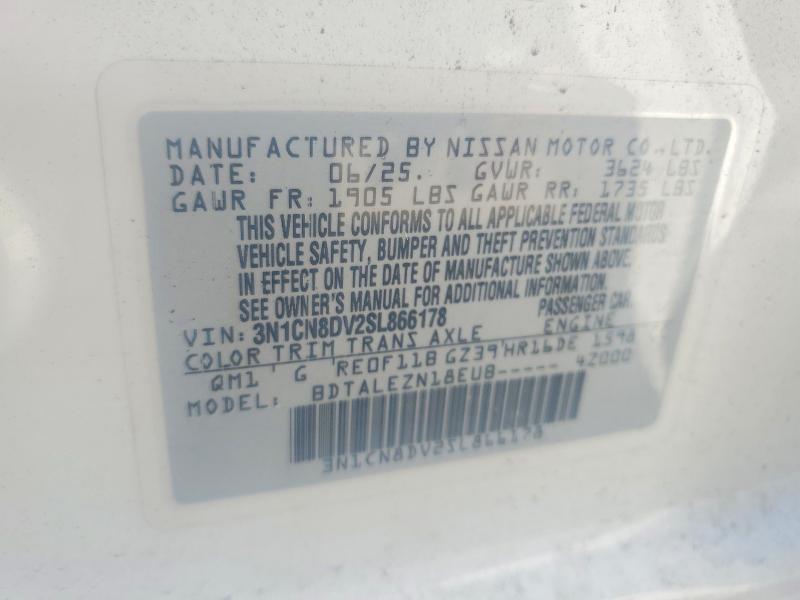 Aukcja sprzedaży 2025 Nissan Versa, vin: 3N1CN8DV2SL866178, numer aukcji: 64151106