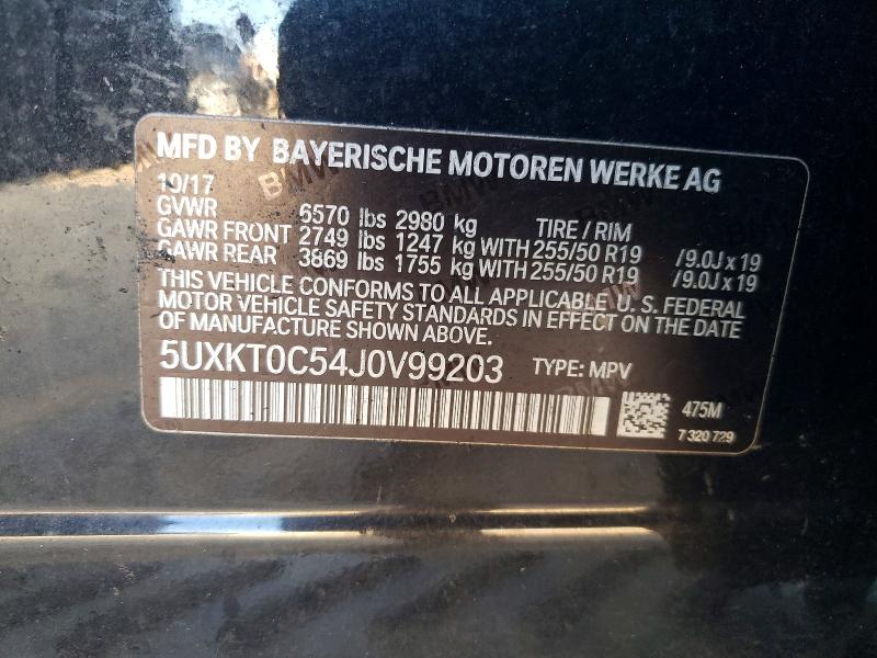 Aukcja sprzedaży 2018 Bmw X5, vin: 5UXKT0C54J0V99203, numer aukcji: 64404806