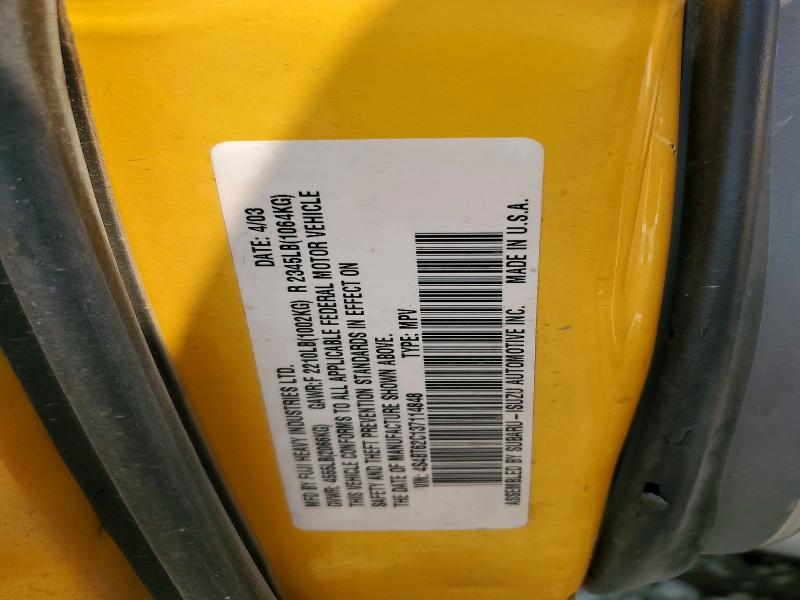2003 Subaru Baja მანქანა იყიდება აუქციონზე, vin: 4S4BT62C137114848, აუქციონის ნომერი: 64441756