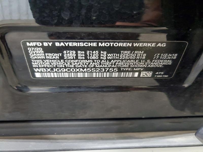 Aukcja sprzedaży 2021 Bmw X1, vin: WBXJG9C0XM5S23755, numer aukcji: 63885856