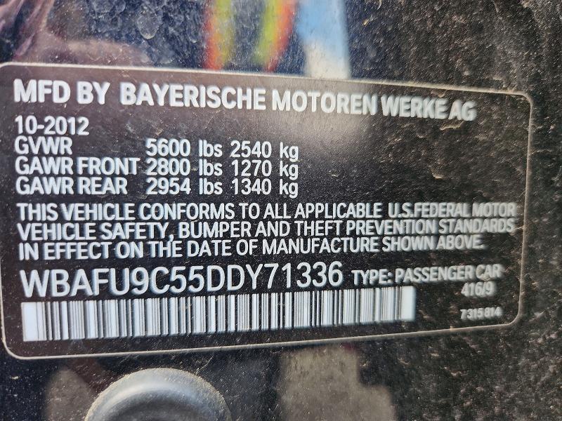 Продаж на аукціоні авто 2013 Bmw 550, vin: WBAFU9C55DDY71336, номер лоту: 66493466