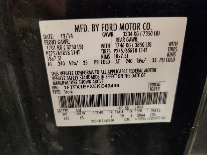 64915796 :رقم المزاد ، 1FTFX1EFXEKG49499 vin ، 2014 Ford F150 مزاد بيع