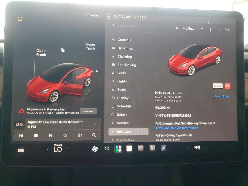 Aukcja sprzedaży 2022 Tesla Model 3, vin: 5YJ3E1EB5NF261972, numer aukcji: 65358536
